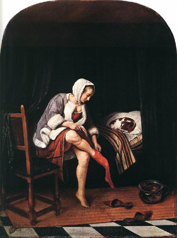 Jan Steen The Morning Toilet Norge oil painting art